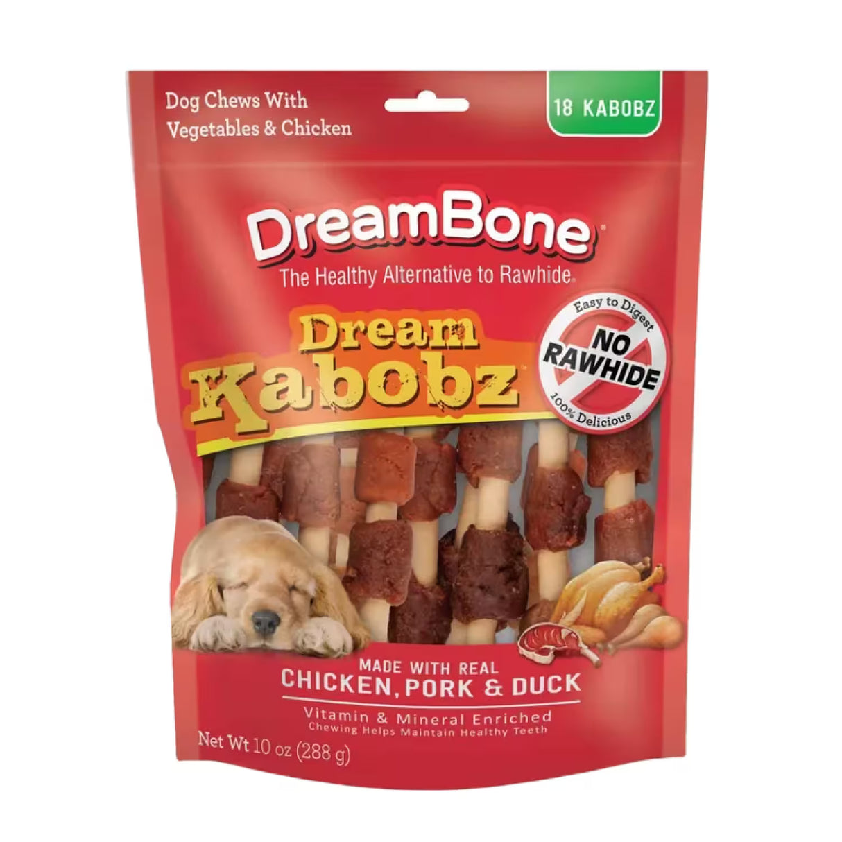 DreamBone Kabobz Dog Treats – 18 Count – 24 Pack