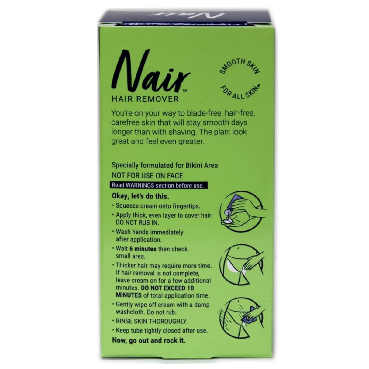 Nair - Hair Remover Sensitive Formula Bikini Cream Hair Removal - 1.7 Oz - 120 Volume Pack