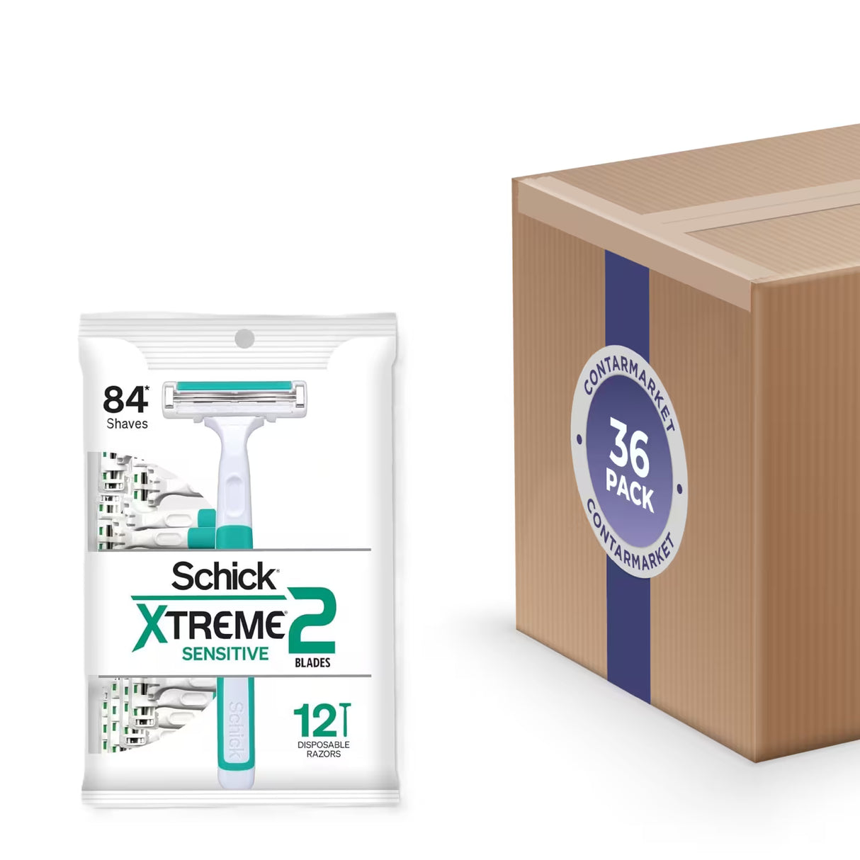 Schick Xtreme 2 Men’s Disposable Razors - 12 Ct - 36 Pack