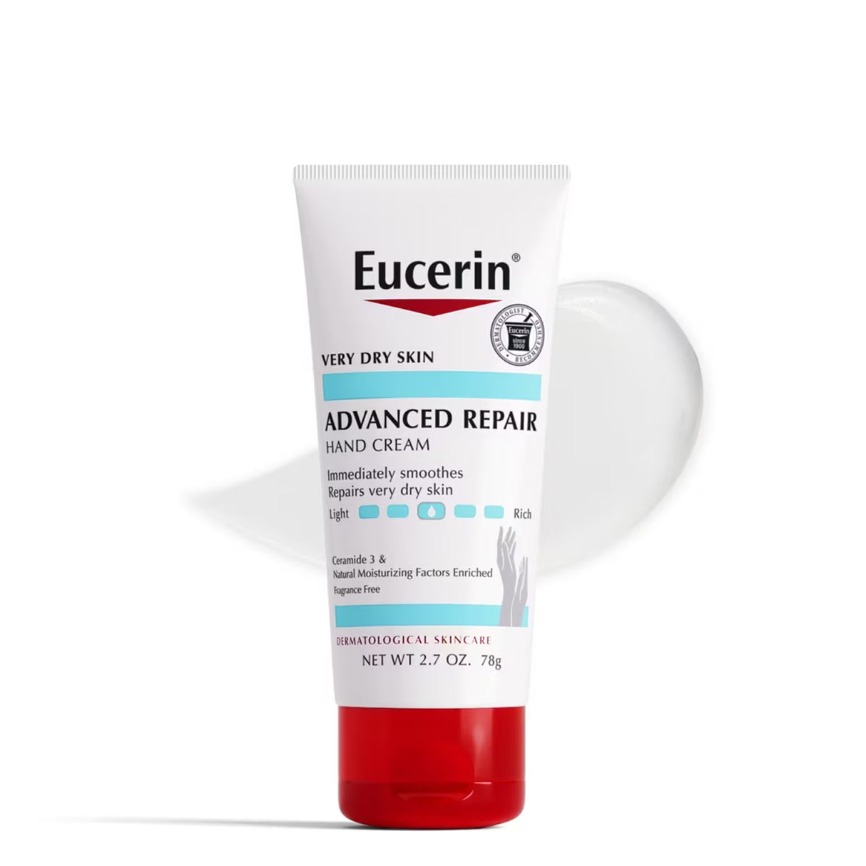 Eucerin Advanced Repair Hand Cream for Dry Hands - 2.7 oz - 12 Pack