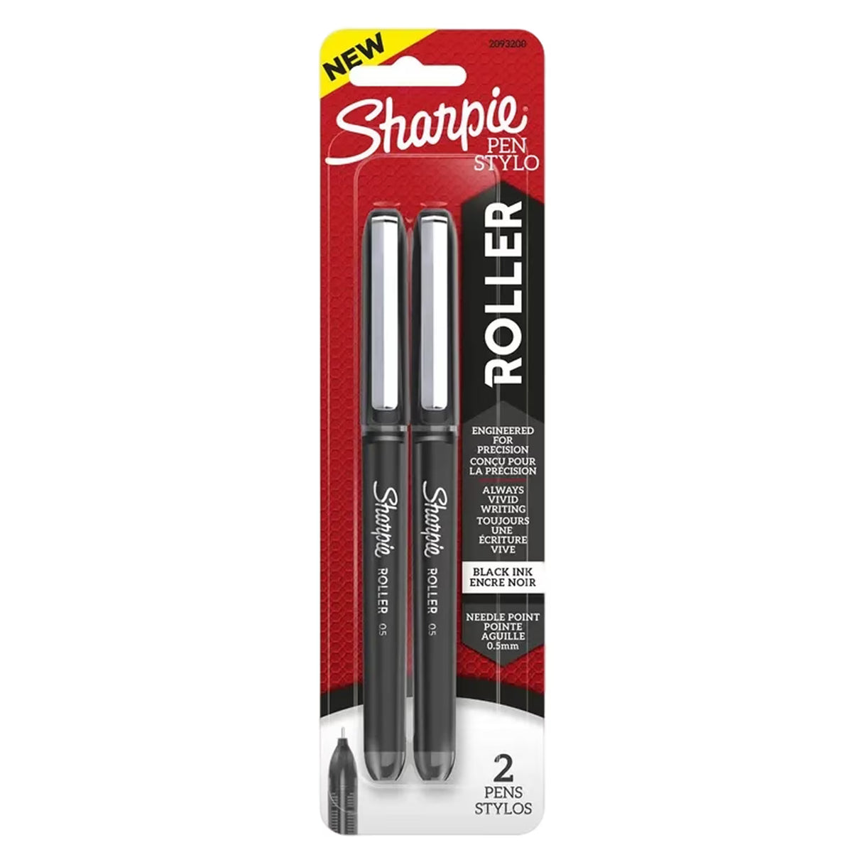 Sharpie Roller Retractable Rollerball Pens, Black - 2 Ct - 48 Pack