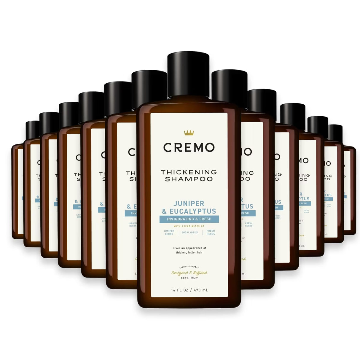 Cremo Thickening Shampoo, Juniper and eucalyptus - 16 oz - 12 Pack