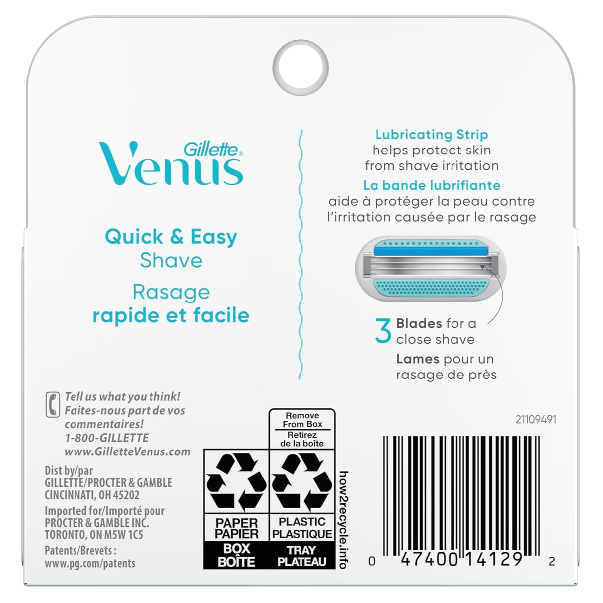 Gillette Venus Razor Cartridges - 4ct - 48 Pack