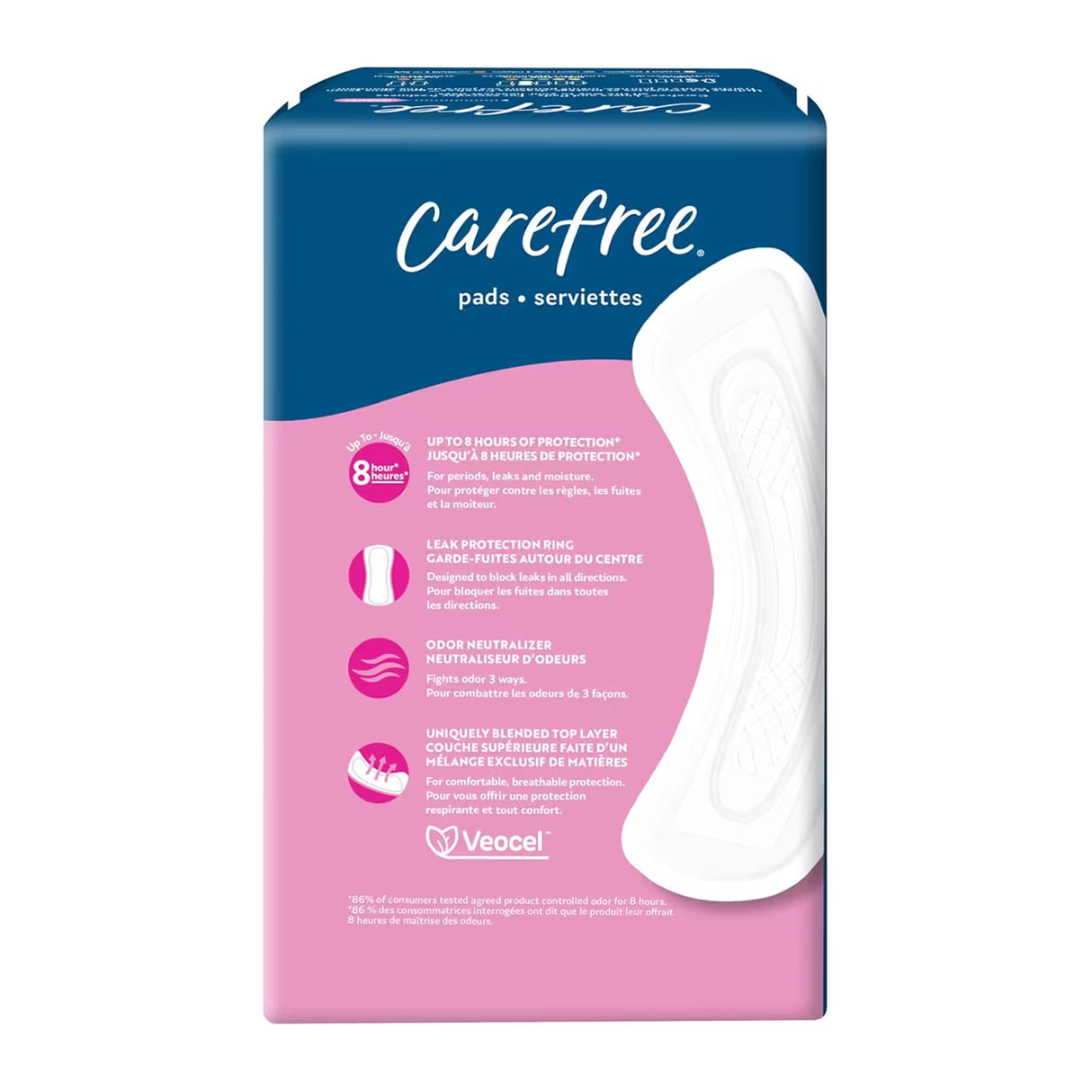 Carefree Ultra Thin Super/Long Pads without Wings – 28 Pads – 3 Pack