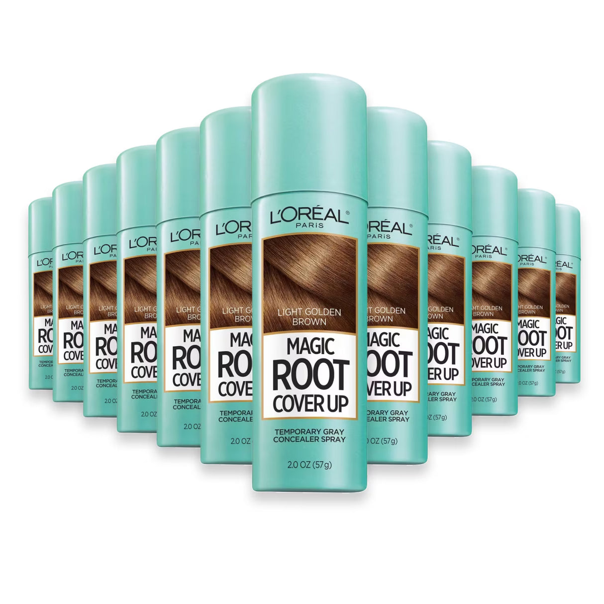 L'Oreal Root Cover Up Spray, Light Golden Brown, 2 oz – 12 Pack