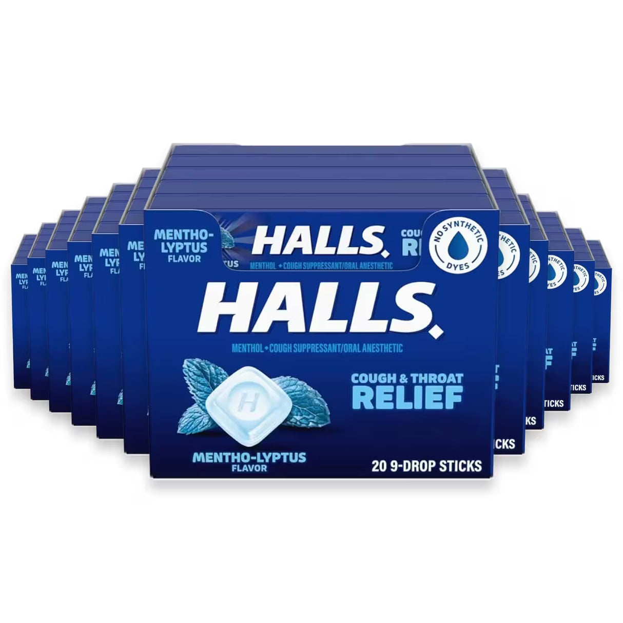 HALLS Relief Mentho-Lyptus Cough Drops Sticks – 9 Ct – 480 Pack
