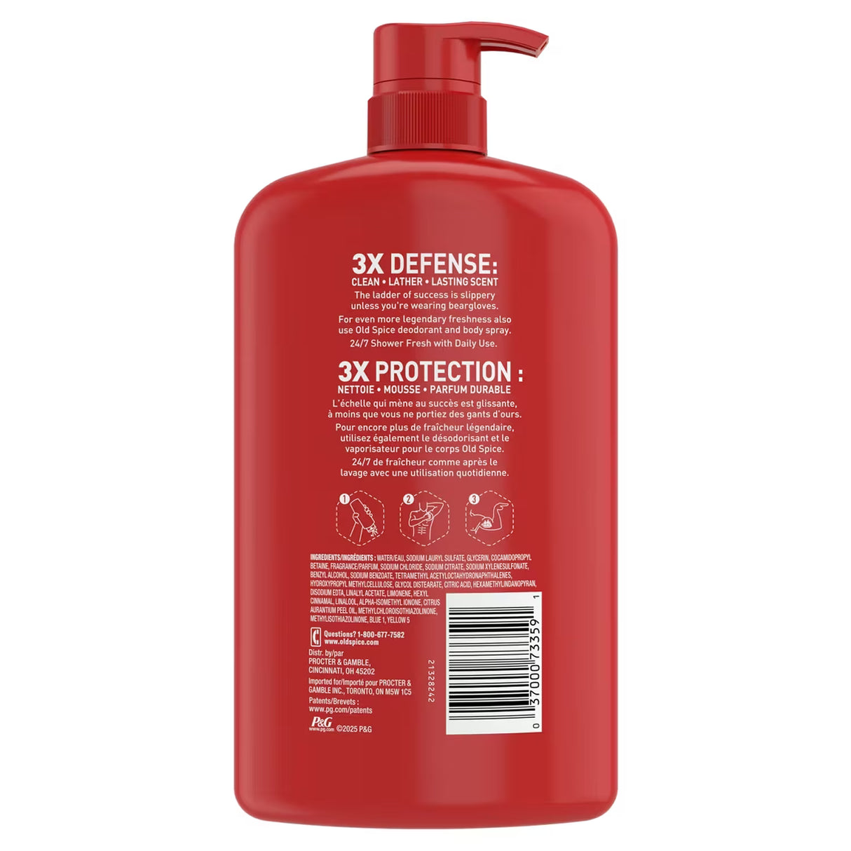Old Spice Bearglove Body Wash Pump Bottle - 33.4 oz - 4 Pack