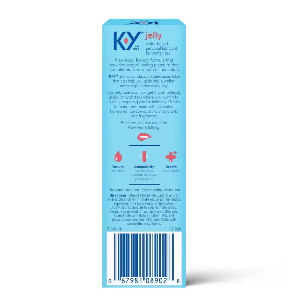 K-Y Jelly Water-Based Lubricant, 2 oz - 72 Pack