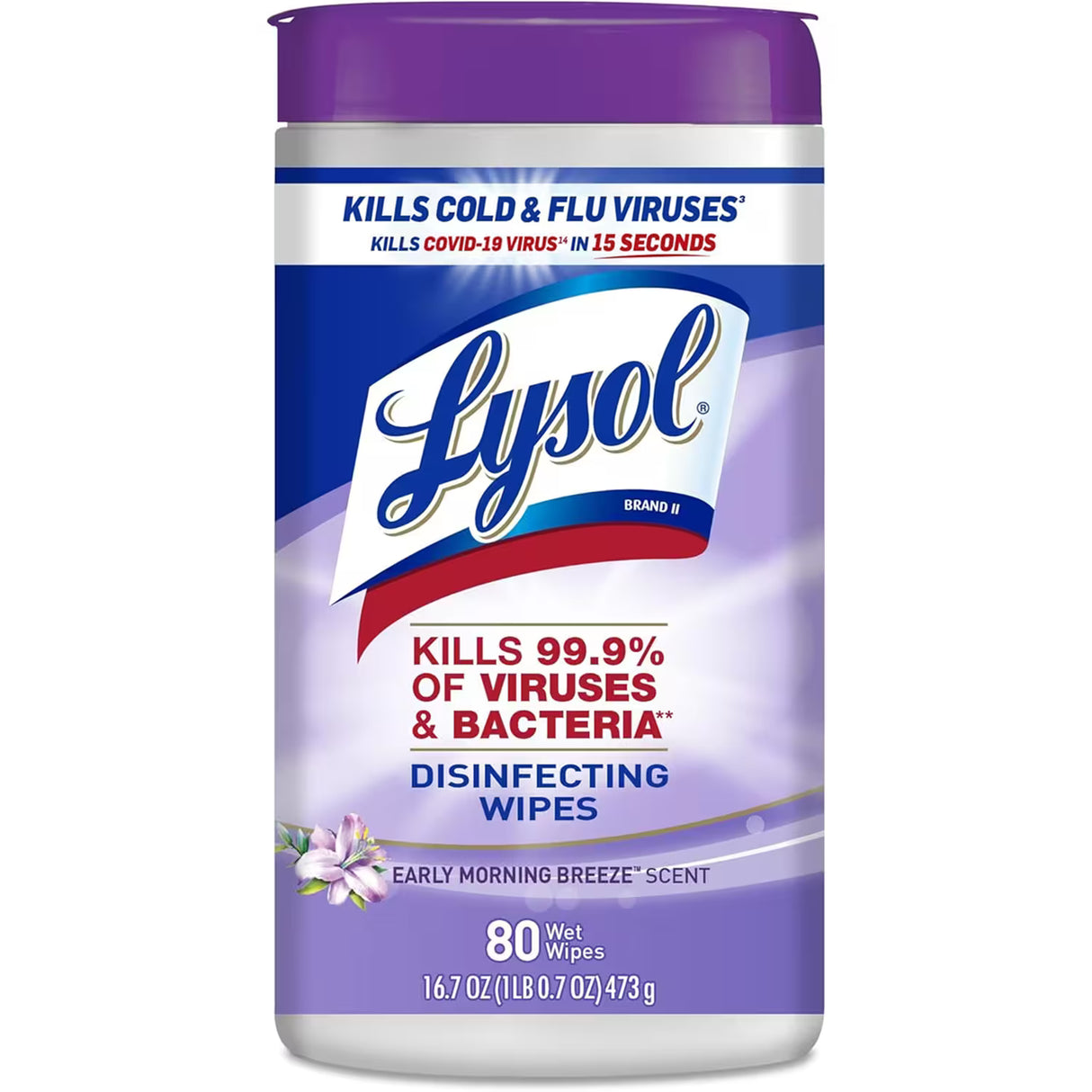 Lysol Wipes Morning Breeze Wipes – 80ct – 6 Pack – 100 cases pallet