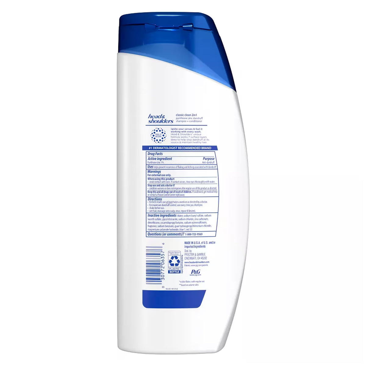 Head & Shoulders Classic Clean Anti-Dandruff 2-in-1 Shampoo and Conditioner - 20.7 oz - 4 Pack