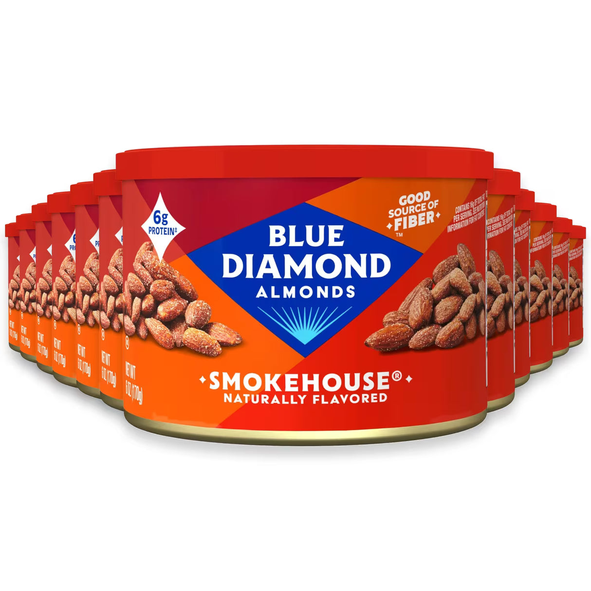Blue Diamond Smokehouse Seasoned Almonds - 6 oz - 12 Pack