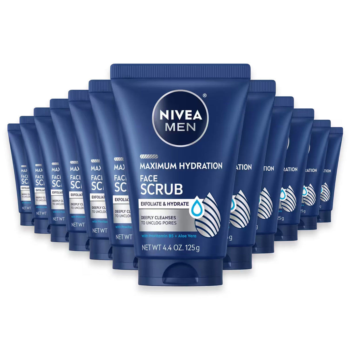 NIVEA MEN Deep Cleaning Face Scrub – 4.4 Oz – 12 Pack