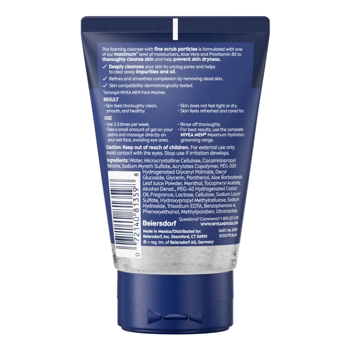 NIVEA MEN Deep Cleaning Face Scrub – 4.4 Oz – 12 Pack