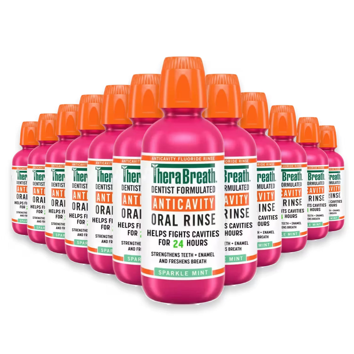 TheraBreath Healthy Smile Sparkle Rinse – 16 oz – 12 Pack