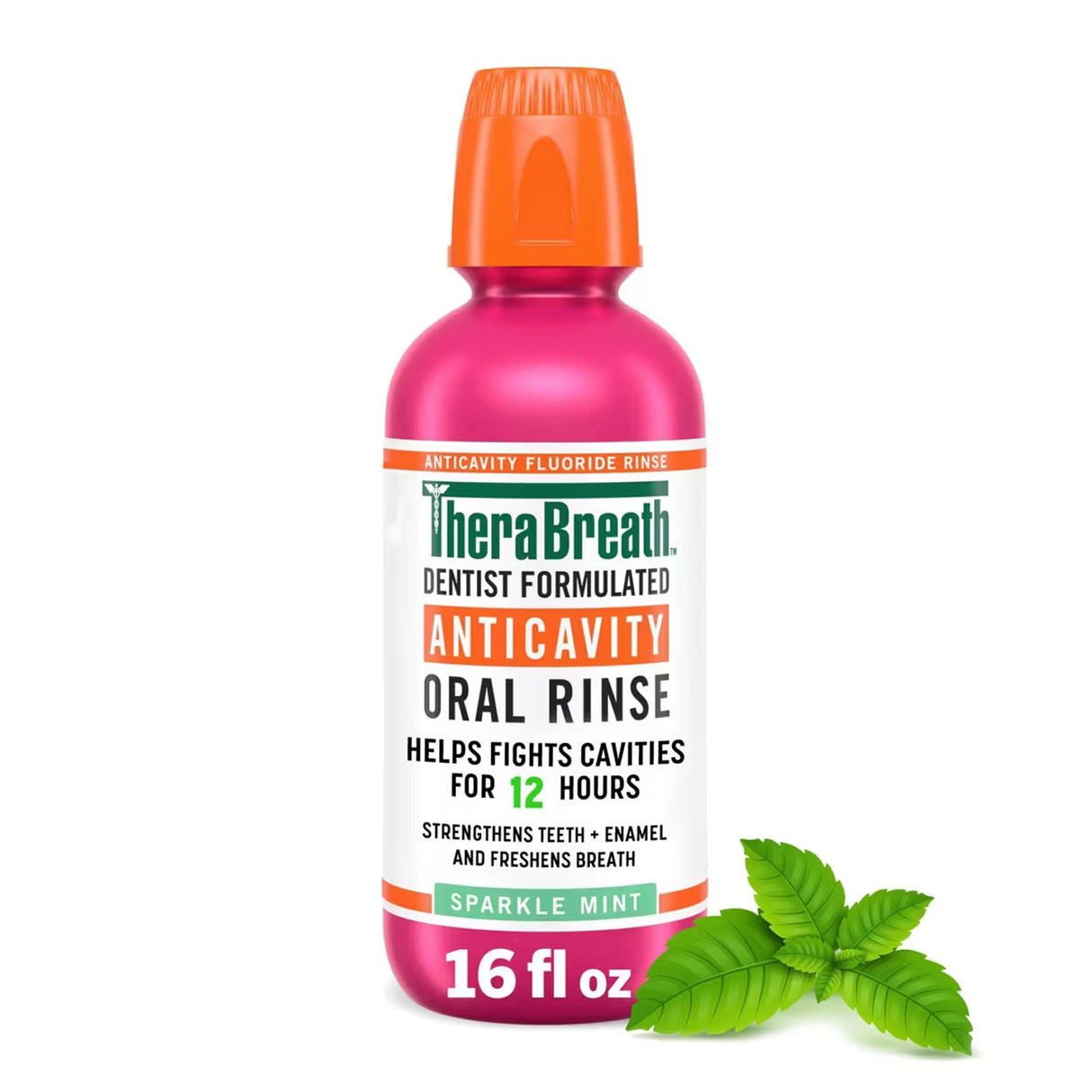 TheraBreath Healthy Smile Sparkle Rinse – 16 oz – 12 Pack