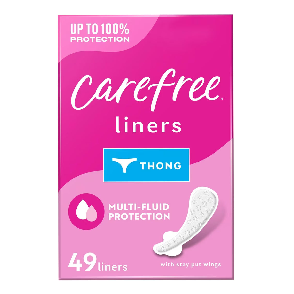 Carefree Unwrapped Unscented Panty Liners - 49 Ct - 12 Pack