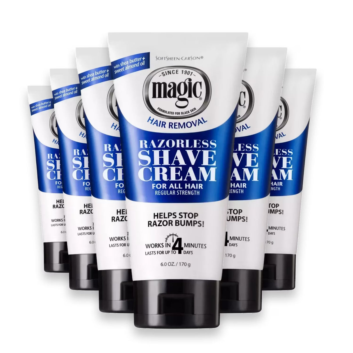 Magic Shave Razorless Shaving Cream, Normal Beard Maintenance - 6 oz - 6 Pack