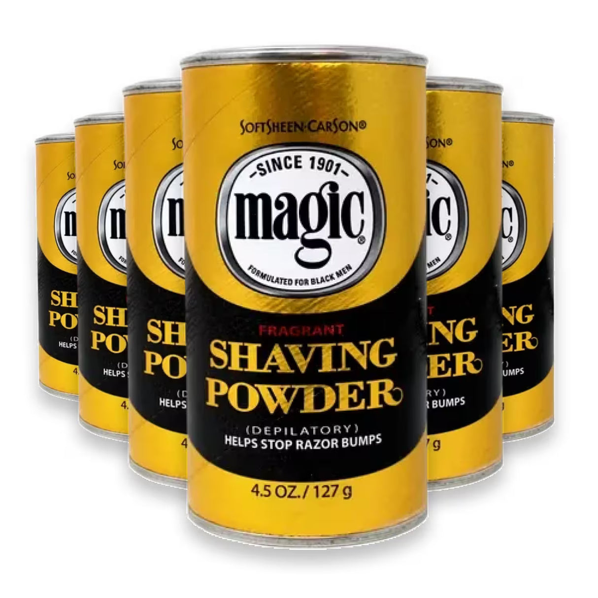 Magic Shave Gold Shaving Powder with Fragrance - 4.5 oz - 6 Pack