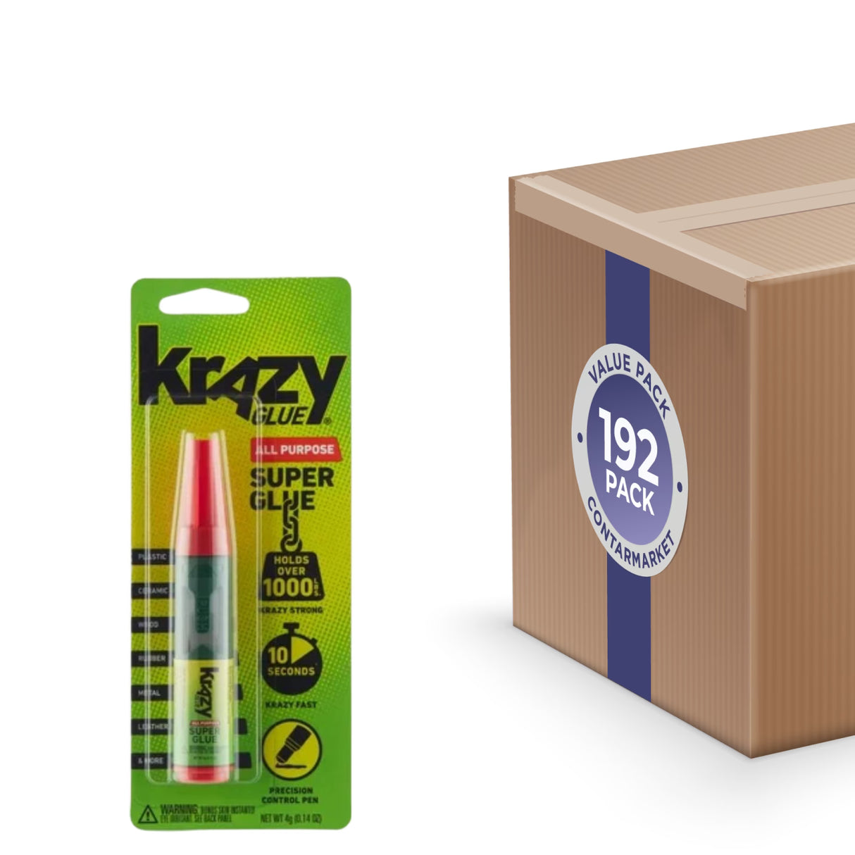 Krazy - Glue All Purpose Precision Control Pen - 0.14 Oz - 192 Pack