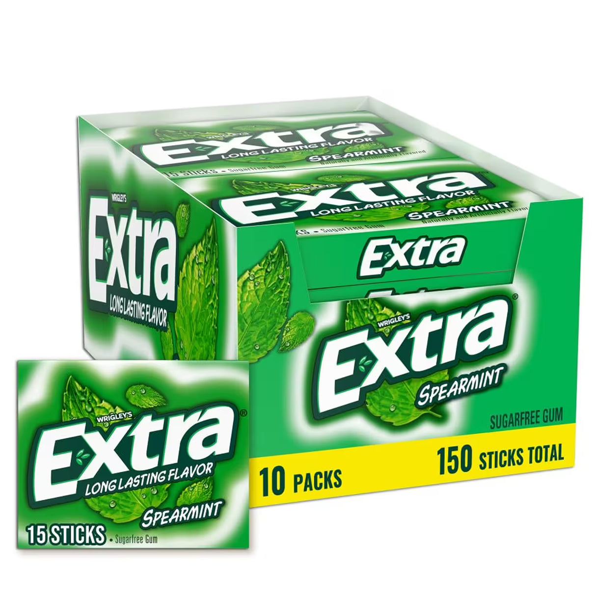 Wrigley's Extra Spearmint Chewing Gum – 15 Pieces – 120 Pack