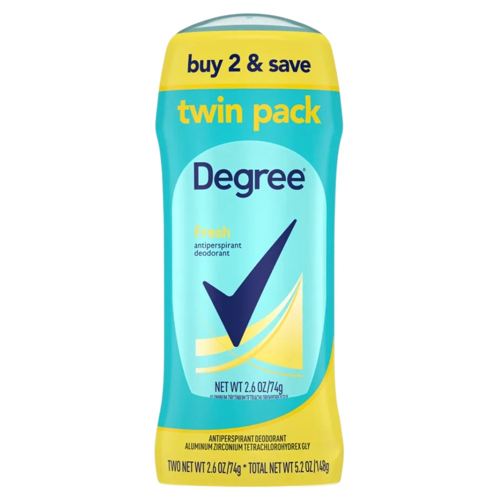 Degree - Women, Antiperspirant Deodorant, Fresh, Twin Pack - 5.2 Oz - 6 Pack