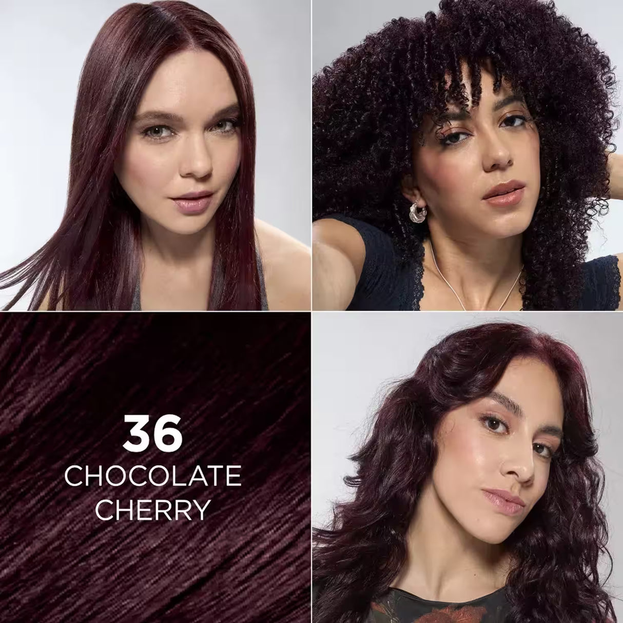 L’Oréal Paris Feria Permanent Hair Color – #36 Chocolate Cherry – 12 Pack