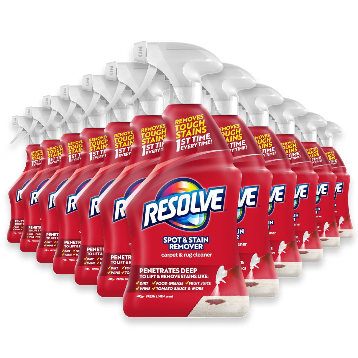 Resolve Carpet Cleaner Spot and Stain Remover Trigger Spray, 22 oz - 12 Pack
