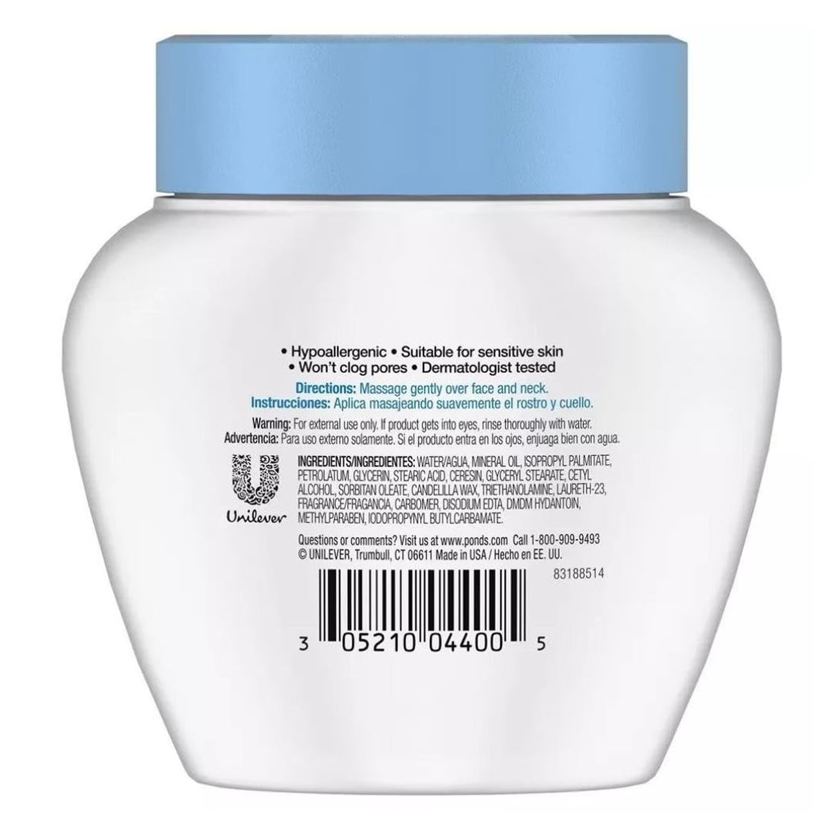 POND’S Dry Skin Cream Rich Facial Moisturizer 6.5 oz - 24 Pack