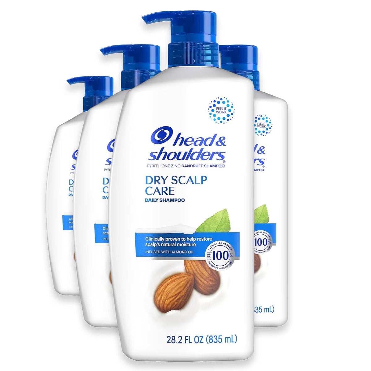 Head & Shoulders Dry Scalp Care Anti-Dandruff Shampoo with Almond Oil - 28.2 oz - 4 Pack
