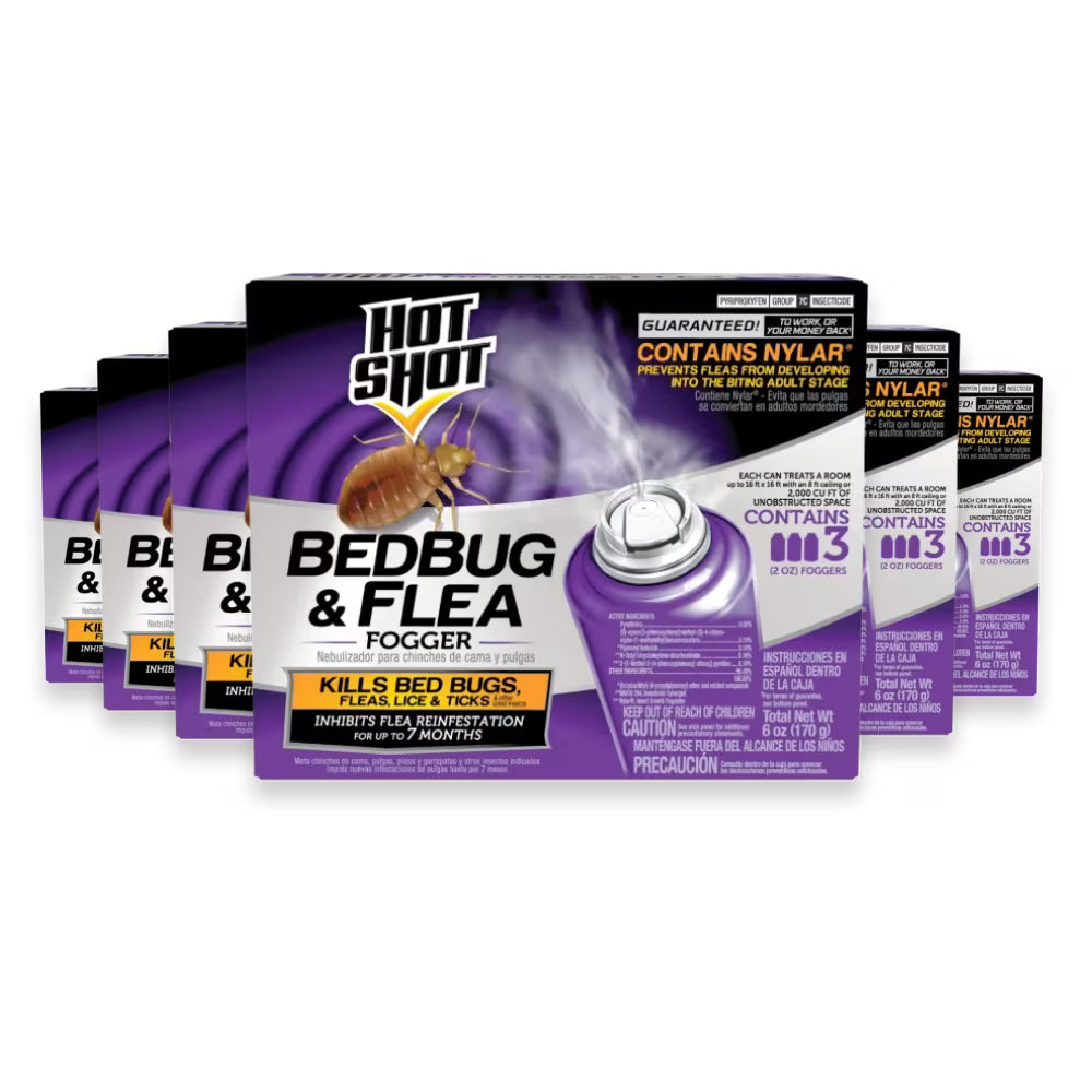 Hot Shot Bed Bug & Flea Fogger, 3 per pack - 2 Oz - 6 Pack