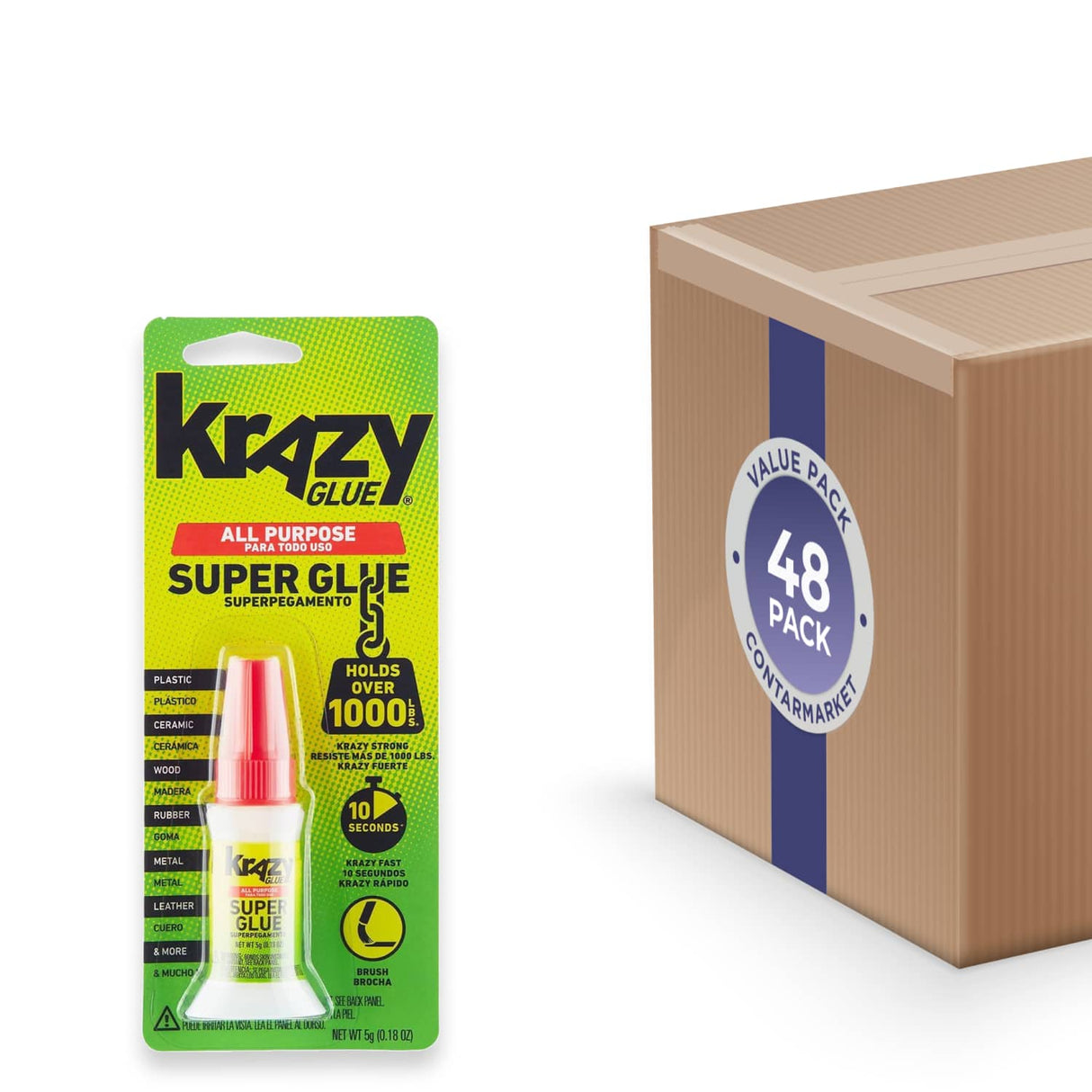 Krazy - Glue, All-Purpose Gel, Brush Tip - 0.18 Oz - 48 Pack