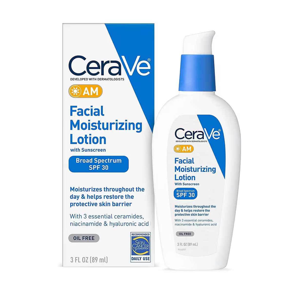 CeraVe AM Facial Moisturizing Lotion with SPF 3 oz - 12 Pack