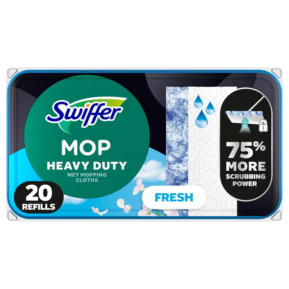 Swiffer Heavy Duty Wet Mopping Cloth Refills Fresh Scent 20 Ct - 6 Pack