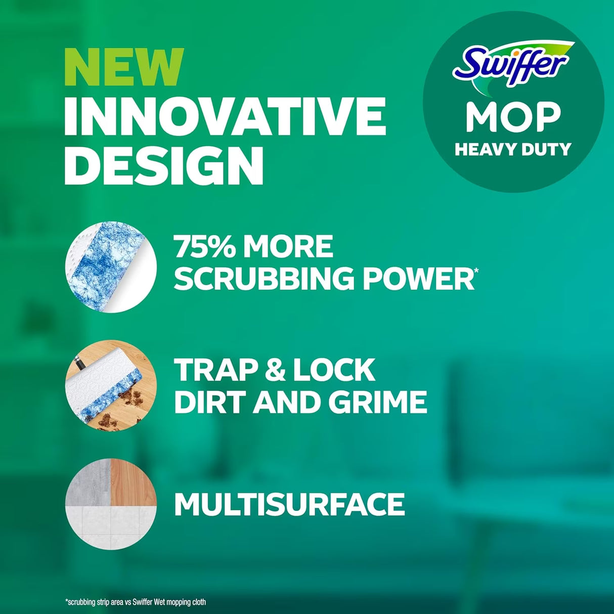 Swiffer Heavy Duty Wet Mopping Cloth Refills Fresh Scent 20 Ct - 6 Pack