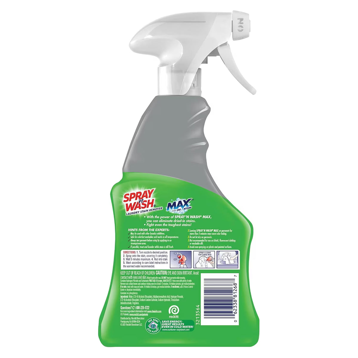 Spray 'n Wash Max Maximum Strength Laundry Stain Remover Trigger Spray 16 oz - 12 Pack