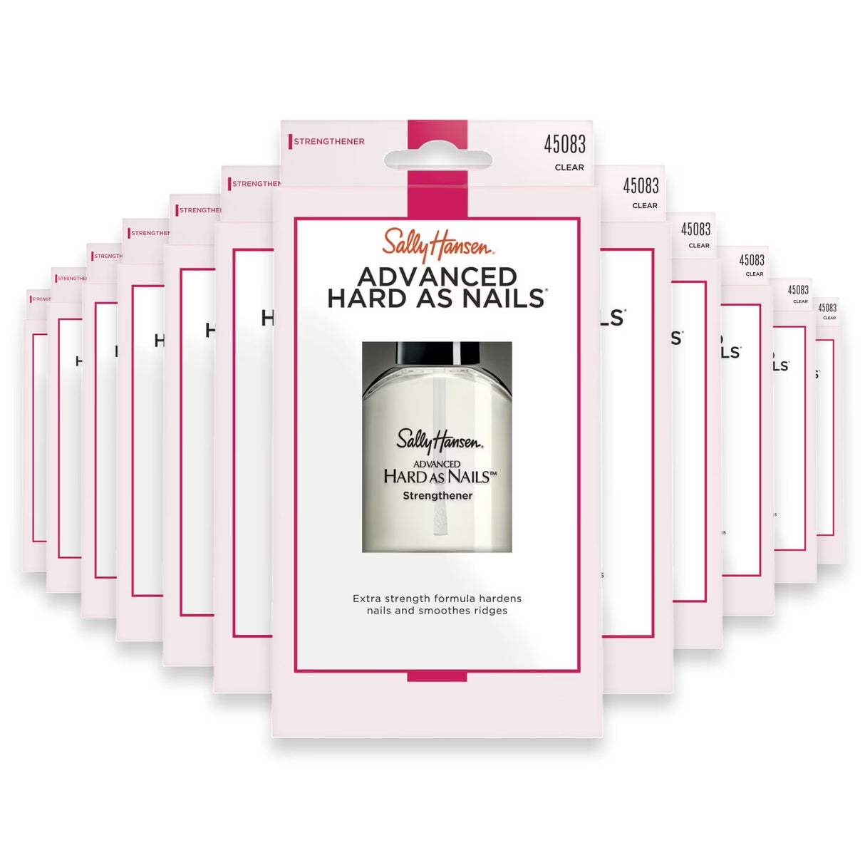 Sally Hansen Advanced Hard As Nails Strengthening Top Coat Clear High-Shine - 0.45 oz- 48 Pack