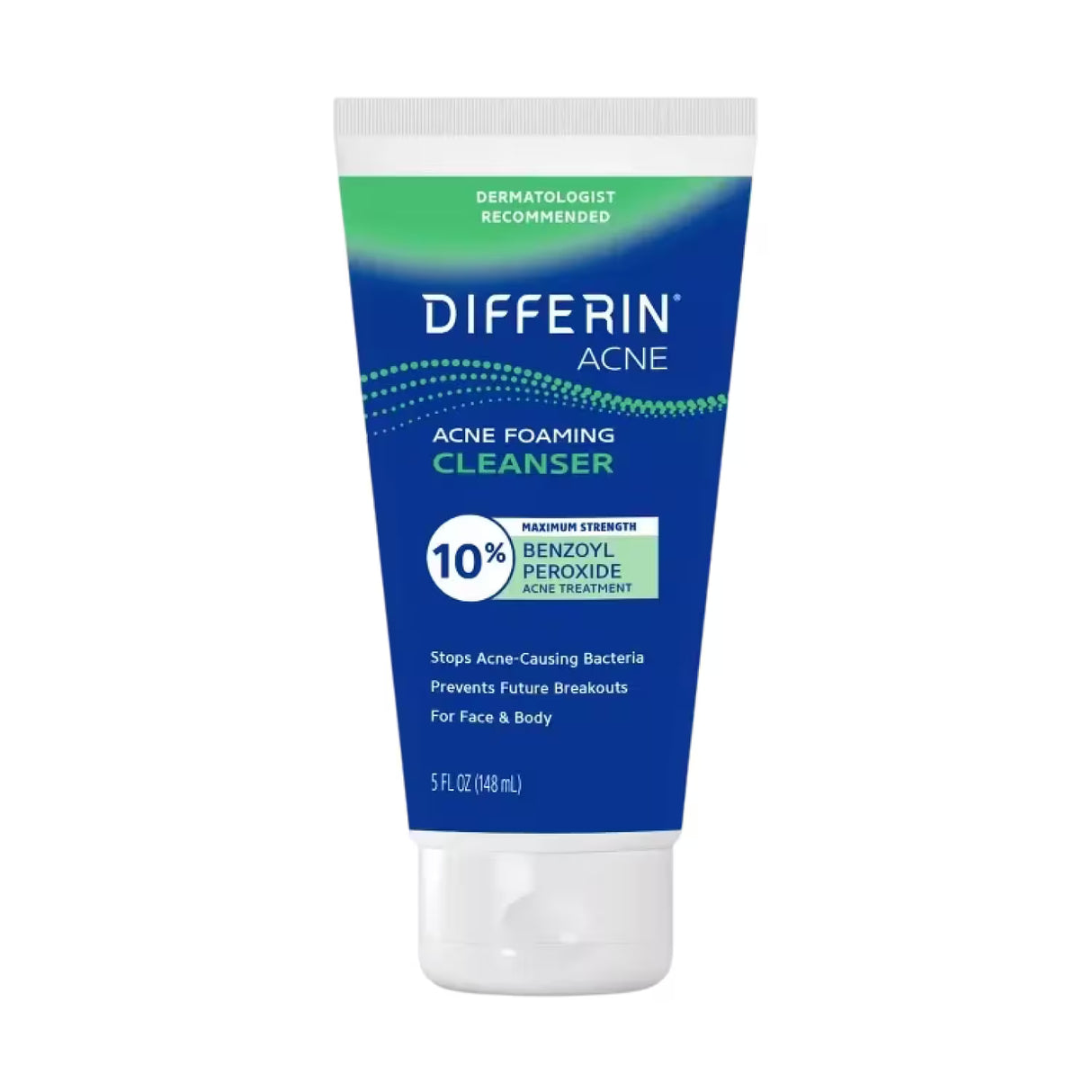 Differin Daily Deep Cleanser with Benzoyl Peroxide – 5 oz - 12 Pack