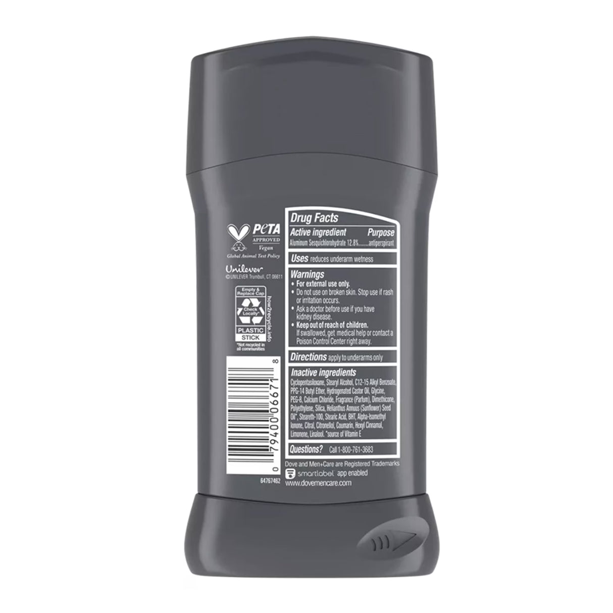Dove Men+Care Clean Comfort Antiperspirant Stick 2.7 oz - 2 Pack
