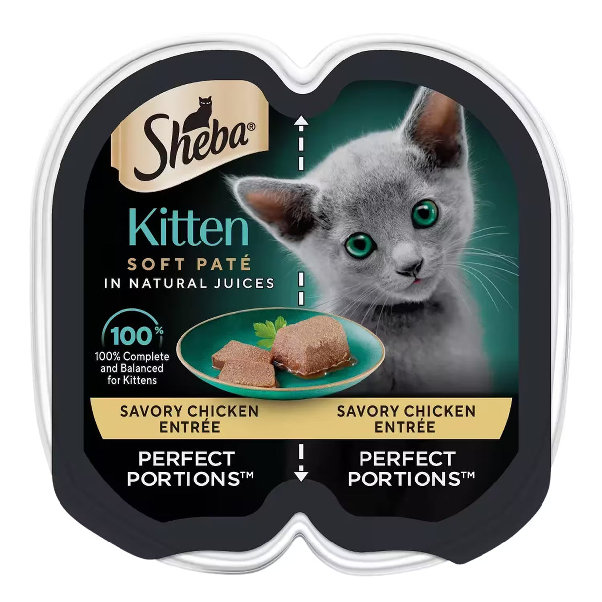 Sheba Perfect Portions Kitten Paté Chicken Entrée – 2.6 oz – 24 Pack