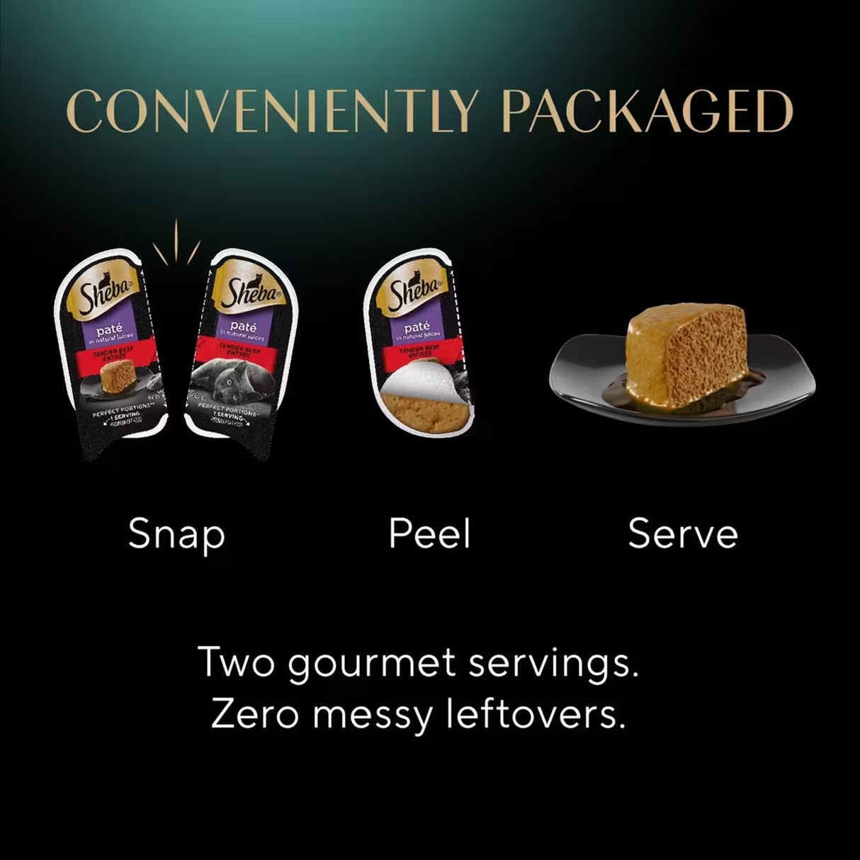 Sheba Perfect Portions Wet Cat Food Beef Entrée – 2.6 oz – 24 Pack