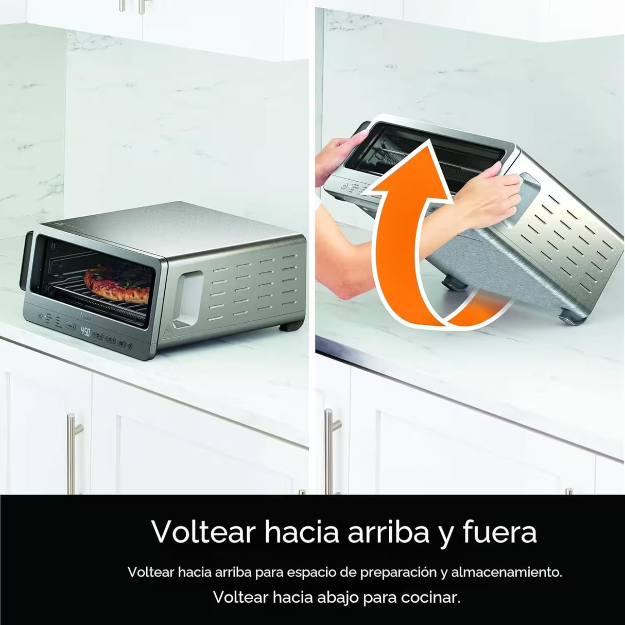 Ninja Flip Air Fryer Toaster Oven Combo (8-in-1) – Stainless Steel, 1800W, SP151