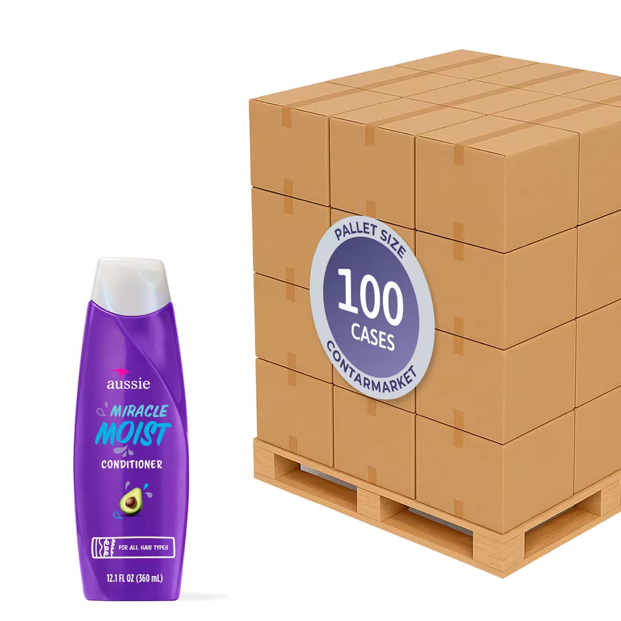 Aussie Conditioner Miracle Moist – 12.1 fl oz – 6 Pack - 100 cases pallet