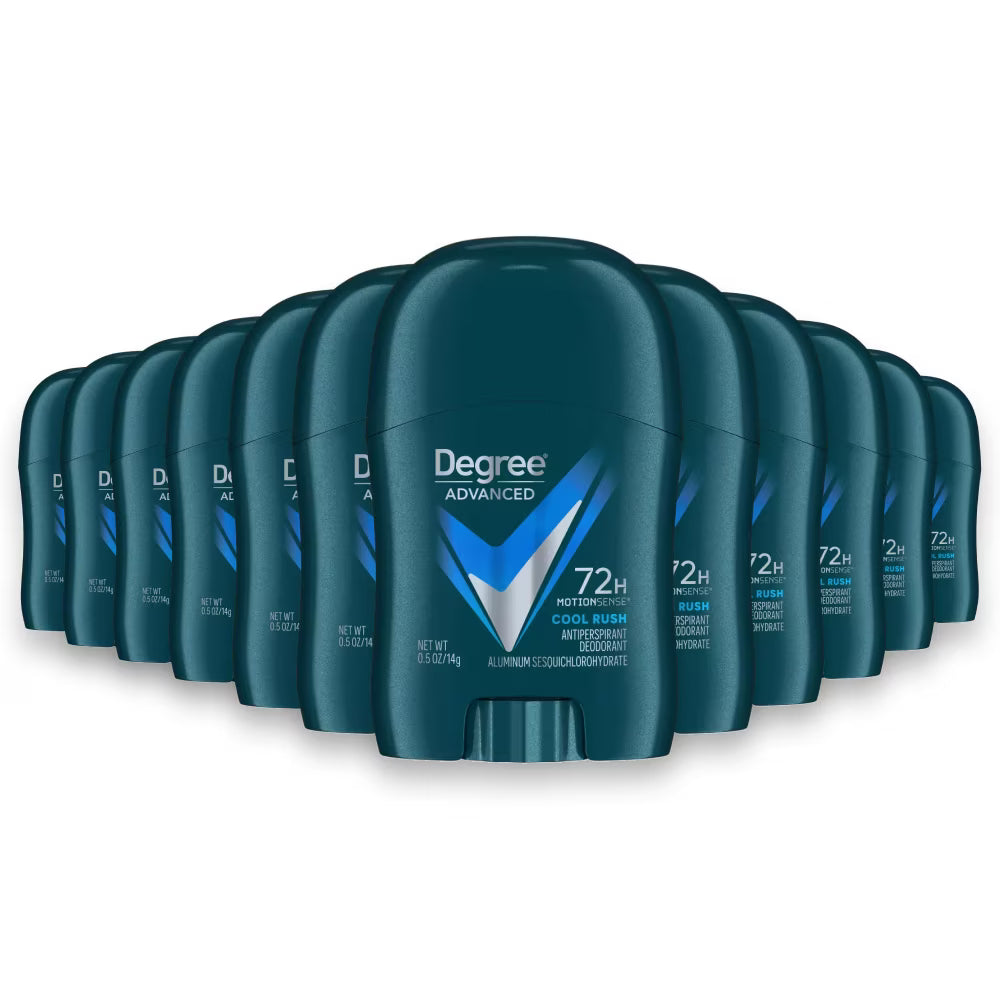 Degree Men Cool Rush Antiperspirant Deodorant Stick, 0.5 oz - 36 Pack - Travel Size