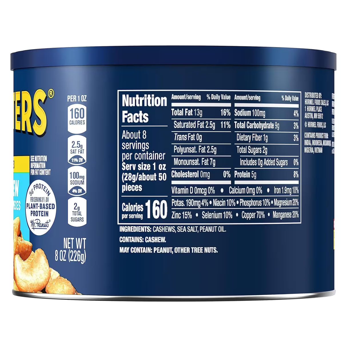 Planters - Cashew Halves and Pieces Sea Salt - 8 oz - 12 Pack