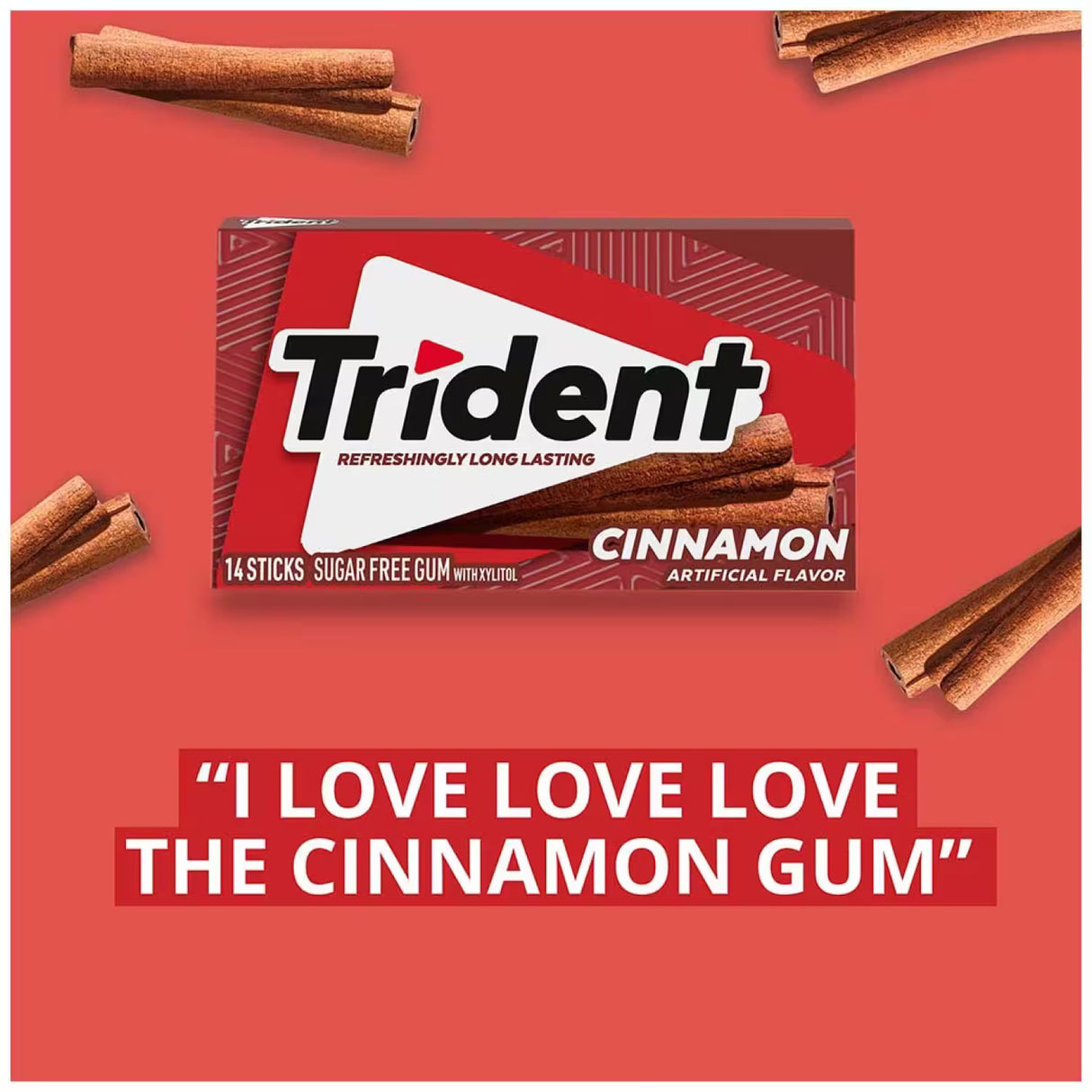 Trident Value Pack Cinnamon – 14 Count – 144 Pack