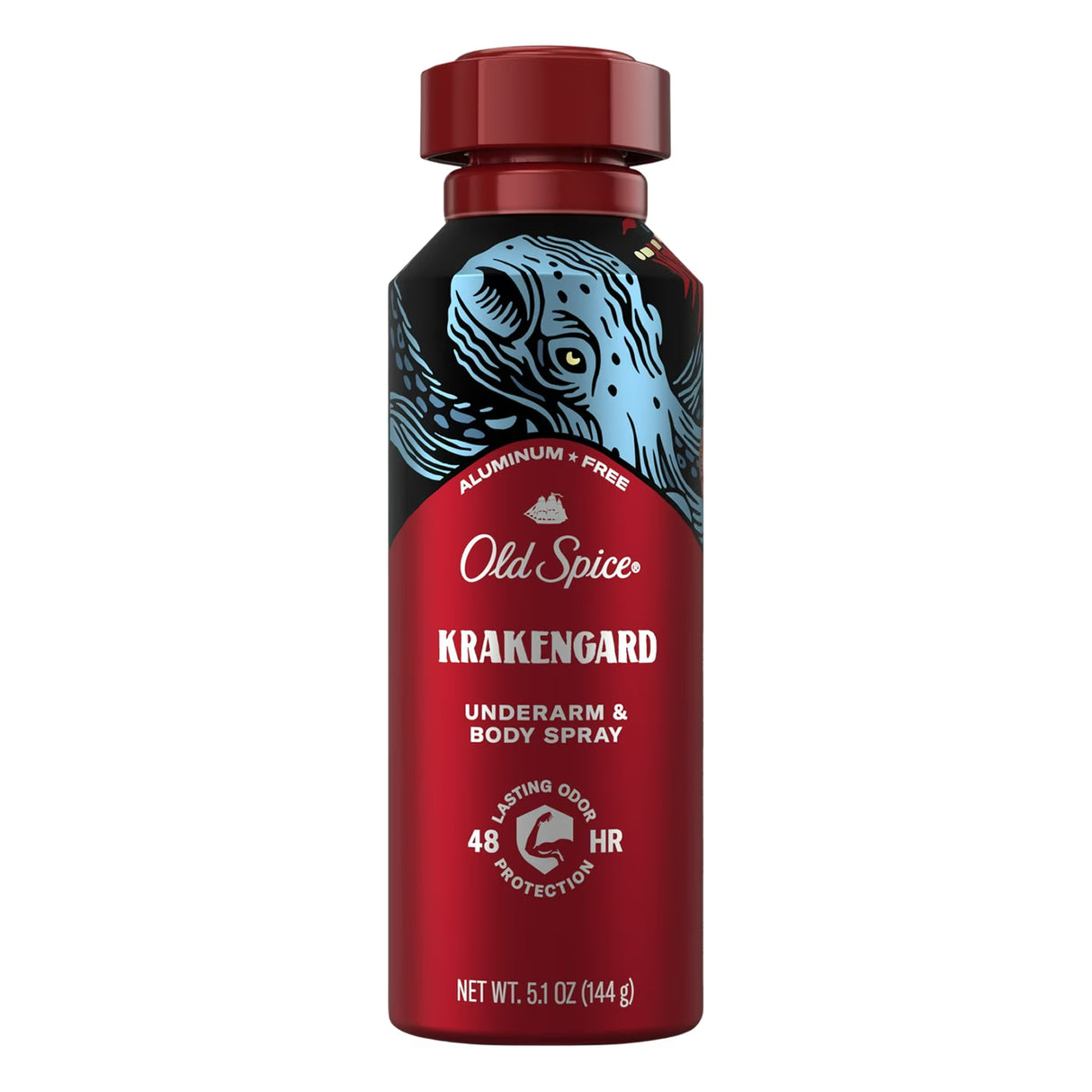 Old Spice Body Spray Deodorant Krakengard Scent - 5.1 oz - 12 Pack