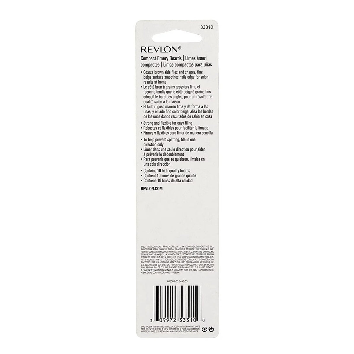 Revlon Compact Emery Boards - 10ct - 72 Pack