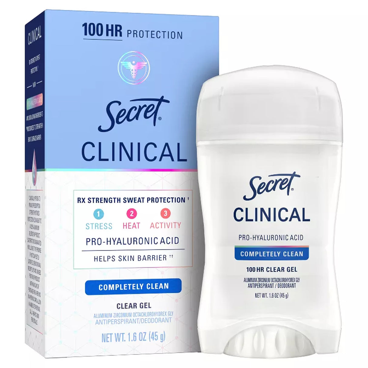 Secret Clinical Strength Completely Clean Clear Gel, 1.6oz - 12 Pack