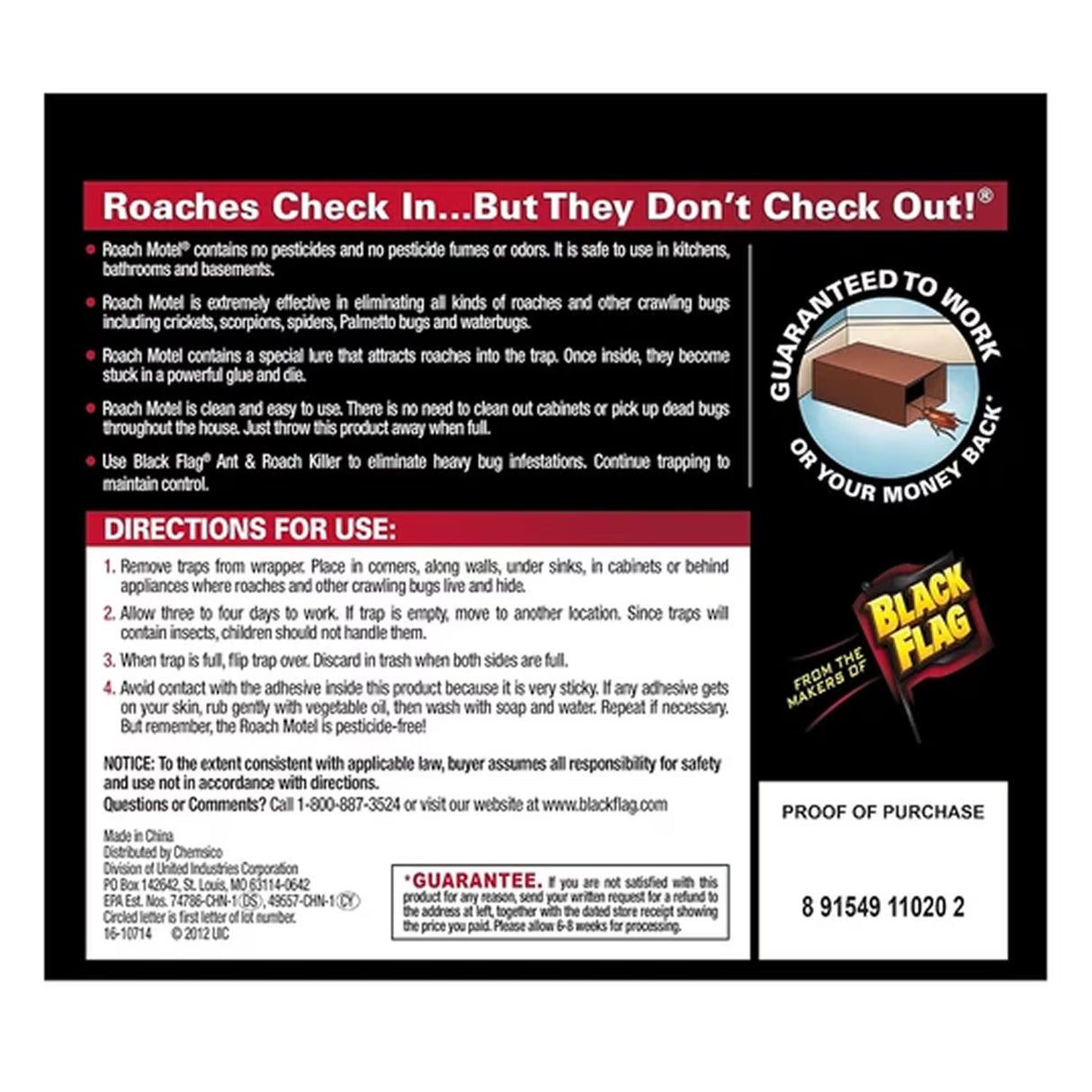 Black Flag Roach Motel Roach Trap - 2 Ct - 12 Pack