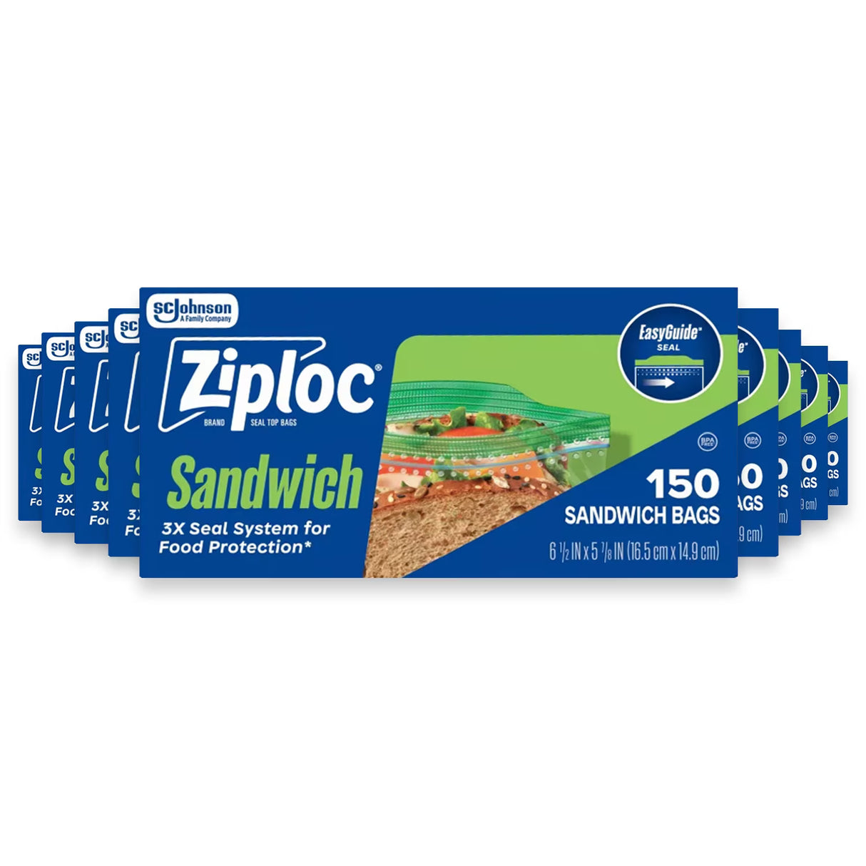 Ziploc Sandwich Bags, 150ct - 9 Pack